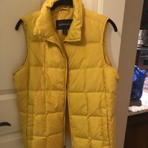 Bright yellow puffer vest